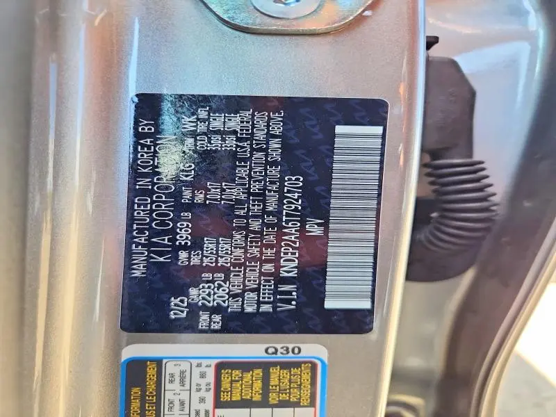 KIA SELTOS 2026 VIN KNDEP2AA6T7924703