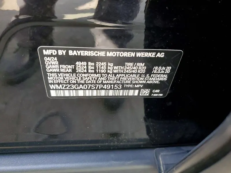 MINI COOPER 2025 VIN WMZ23GA07S7P49153