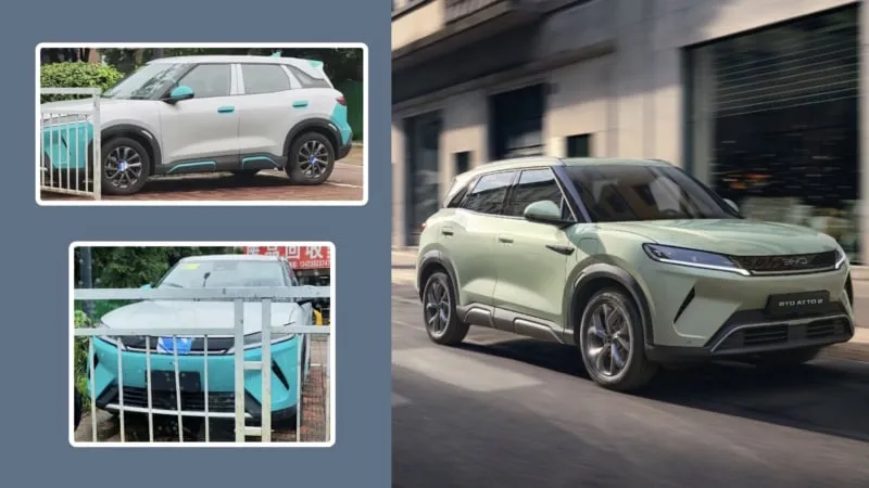 Обновленный BYD Atto 2 замечен в Китае, теперь с RWD и LiDAR