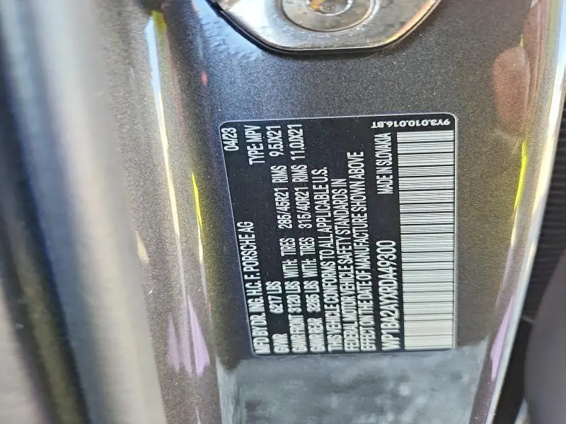PORSCHE CAYENNE 2024 VIN WP1BA2AYXRDA49300