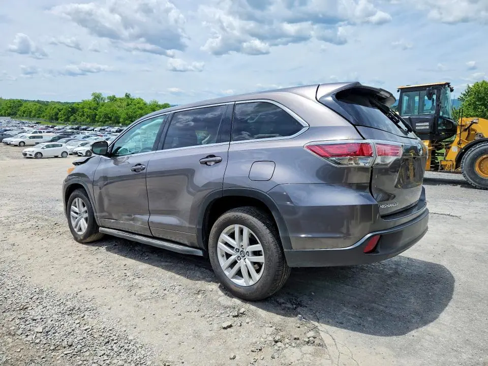 TOYOTA HIGHLANDER 2016 VIN 5TDZARFHXGS023007