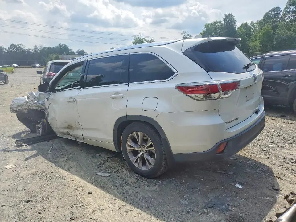 TOYOTA HIGHLANDER 2015 VIN 5TDJKRFH9FS161873