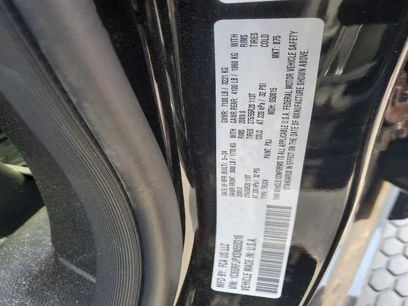 RAM 1500 2025 VIN 1C6SRFJPXSN550316