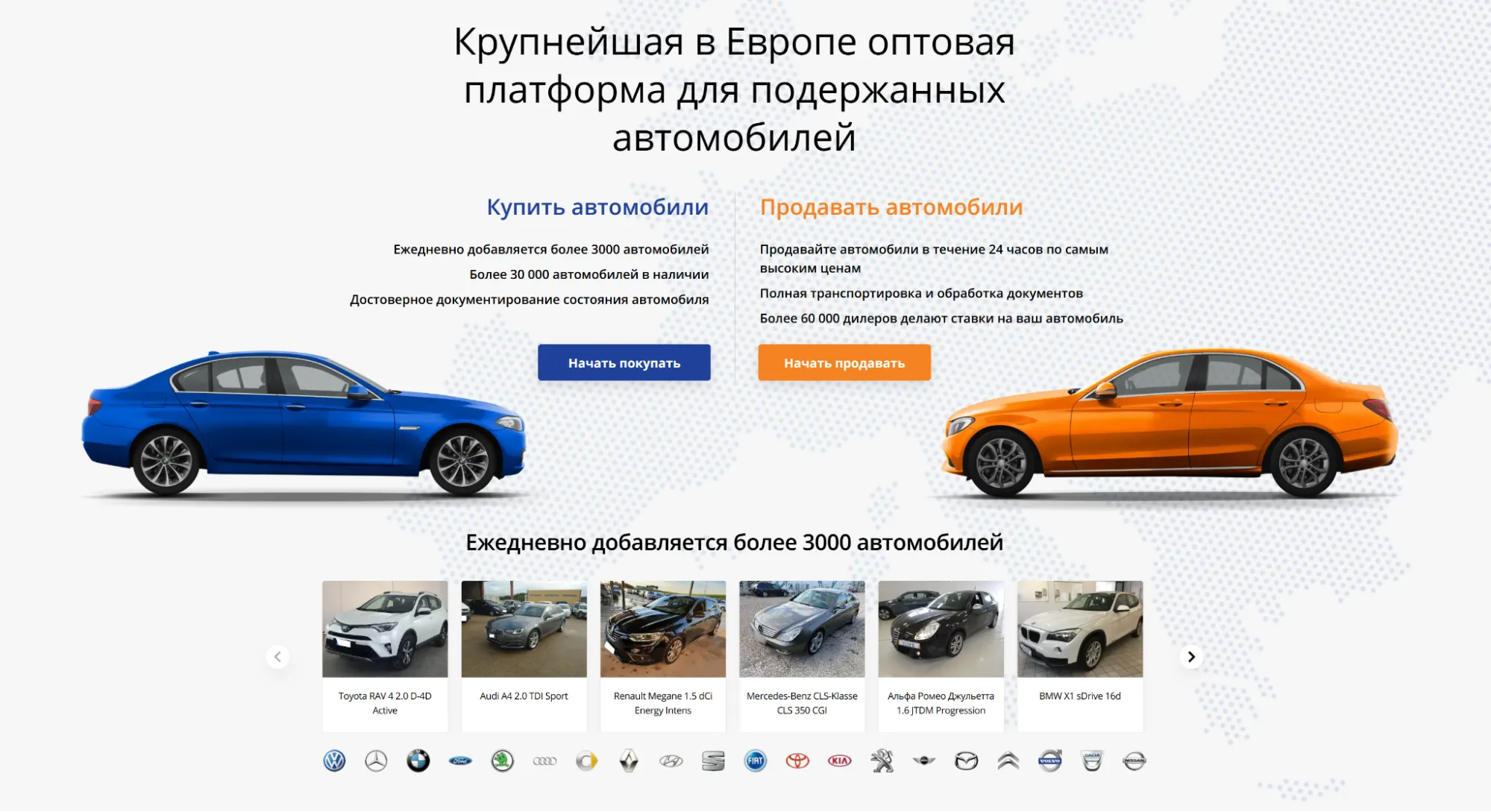 Главная страница AUTO1.com